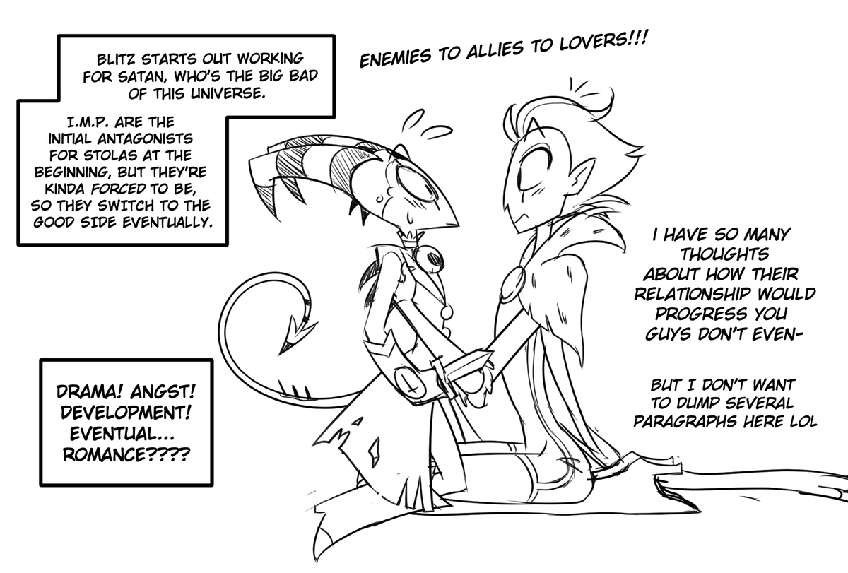 MelMelLovesArt's tweet photo. Day 7: Alternate Universe
(I might expand more on this one day)
#Stolas #Blitzø #Stolitz #Octavia #HelluvaBoss #HumanStolasWeek @HumanStolsWeek https://t.co/YEgXL2CbrX