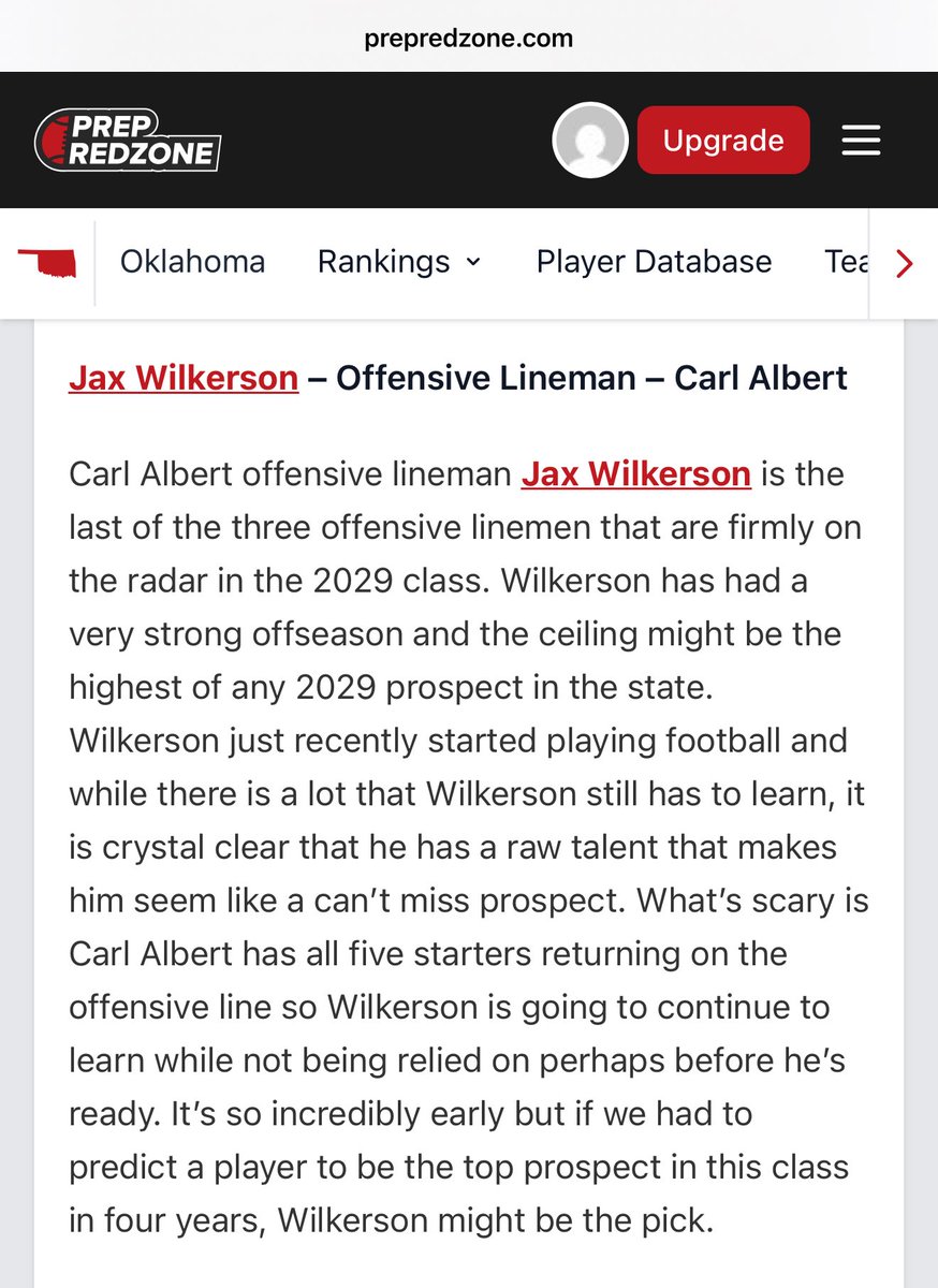 Thank you <a href="/PrepRedzone/">Prep Redzone 🏈</a> for the recognition. I know I have a lot to learn and the work is just getting started — challenge accepted. #CADNA #OLine #ClassOf2029 #OKPreps #TrenchMob <a href="/Coach_Mike_D/">Mike Dunn, M.Ed, CAA</a> <a href="/CAHS_FOOTBALL19/">CARL ALBERT FOOTBALL</a>