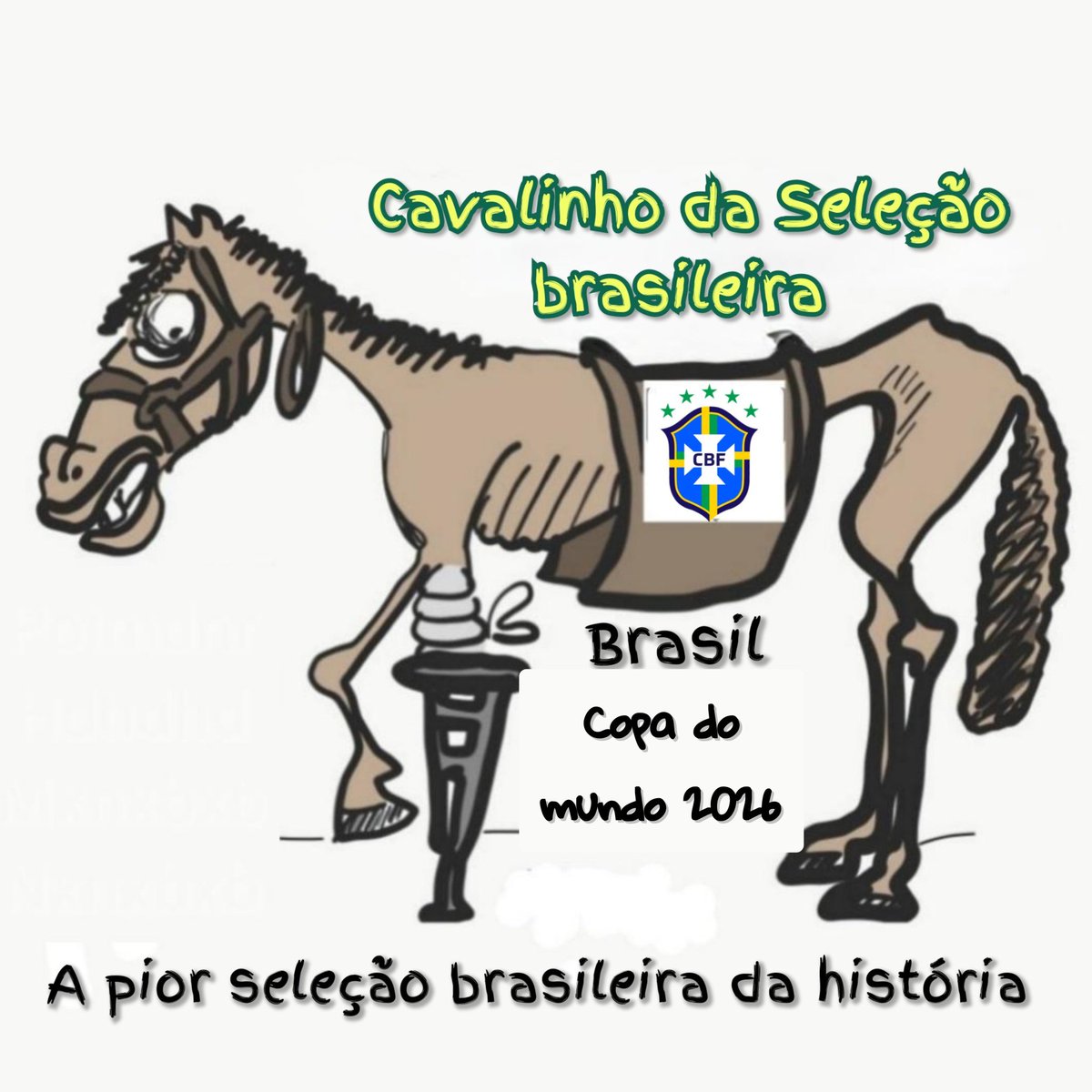 cleberlab's tweet image. O cavalinho do fantástico já tá na copa junto com os pangarés