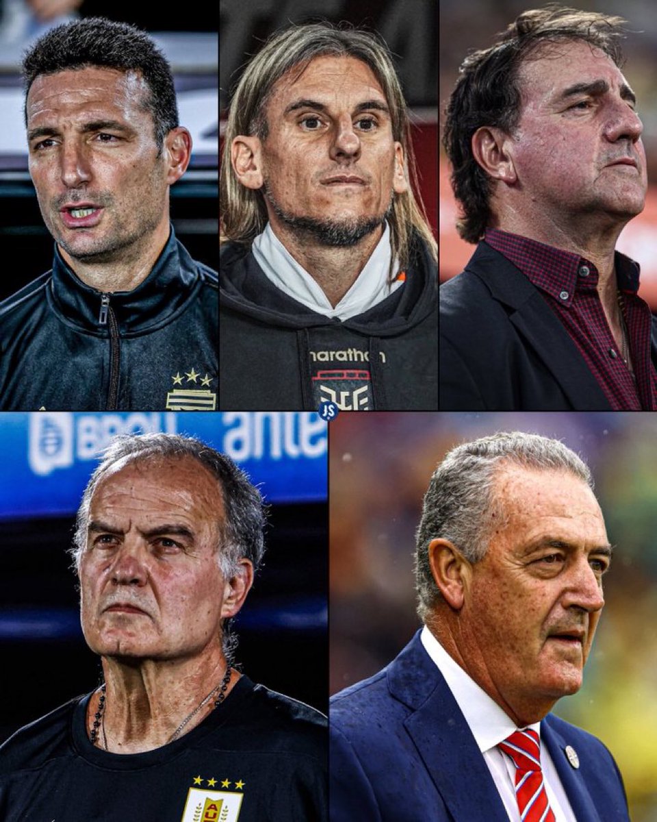 🇦🇷 خمسة من المنتخبات السبعة المتأهلة لكأس العالم 2026 يقودها مدربون أرجنتينيون:

- 🇦🇷 الأرجنتين | ليونيل سكالوني  
- 🇪🇨 الإكوادور | سيباستيان بيكاسيسي  
- 🇨🇴 كولومبيا | نيستور لورينزو  
- 🇺🇾 أوروغواي | مارسيلو بيلسا  
- 🇵🇾 باراغواي | غوستافو ألفارو