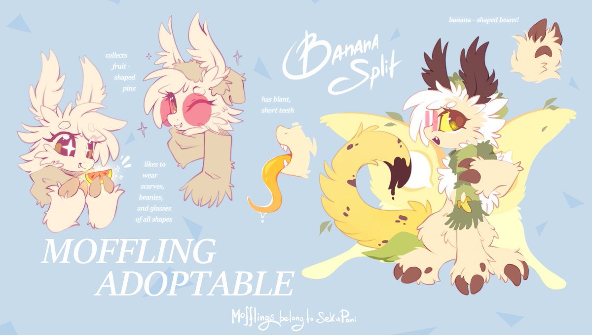 adorable moffling adoptable!
mofflings are the open species created by wonderful <a href="/Sekuponi/">Sekuponi</a> &lt;3