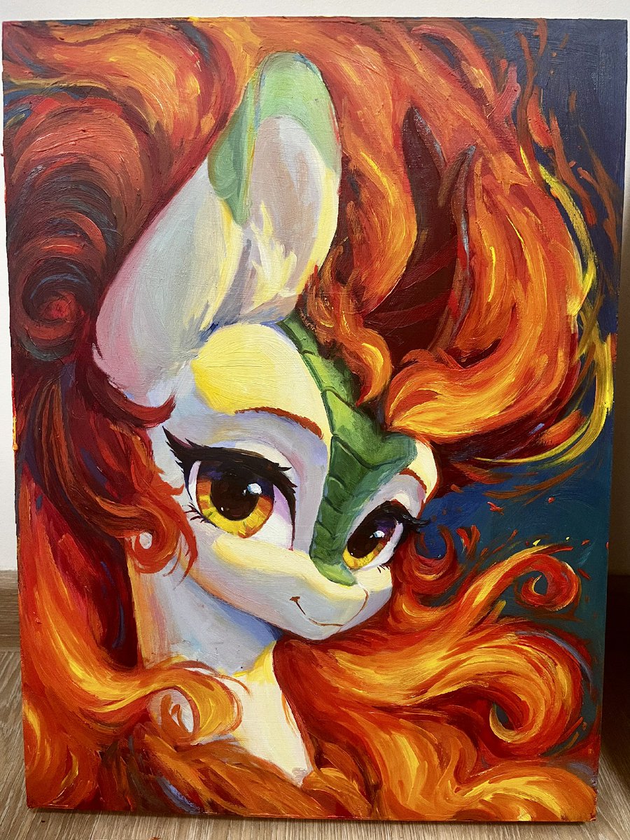 kirin with fire🔥
oil painting 
30x40cm 2025