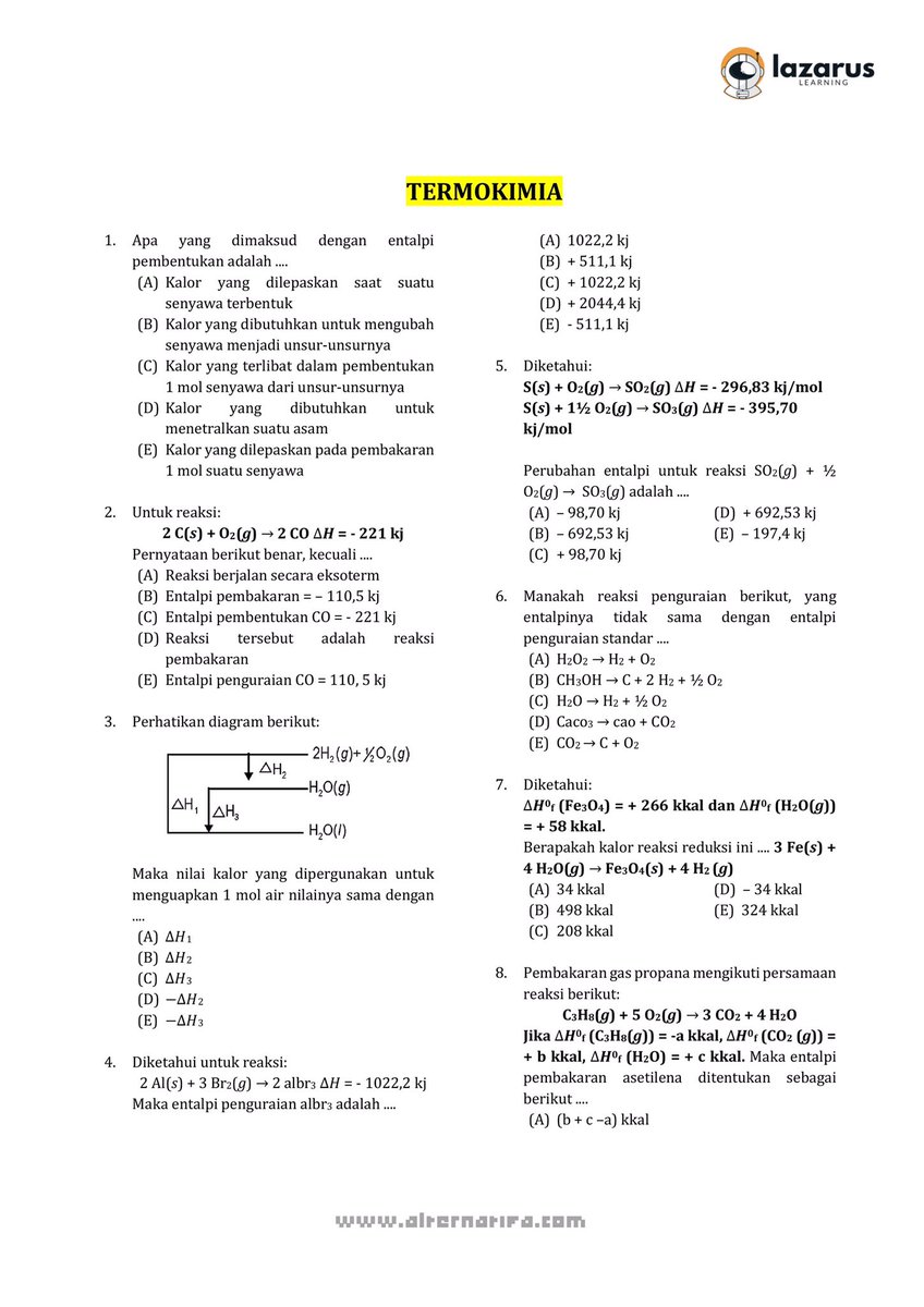 studywithbloom's tweet image. ⋆˚꩜｡Latsol TKA Kimia
📚Materi: Termokimia

𝑙𝑖𝑘𝑒 𝑎𝑛𝑑 𝑟𝑡 𝑦𝑎𝑎!── .✦

#studywithbloom jejak🫧

#studytwt #tka #snbp2026 #AMBISVERSE