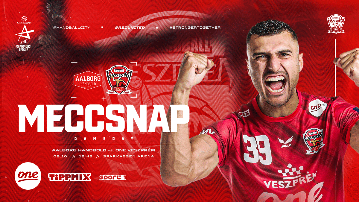 veszprem_hc's tweet image. GAMEDAY! 🔴⚪️
🆚 Aalborg
🕰️ 18:45
📺 Sport 1
📍 Sparkassen Arena
#RedUnited #HandballCity  #StrongerTogether
