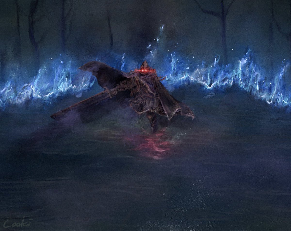 cookimyun's tweet photo. Hello! My name is Cooki and I love creating FromSoftware inspired paintings! 🖤 https://t.co/XfIGKC0xAT