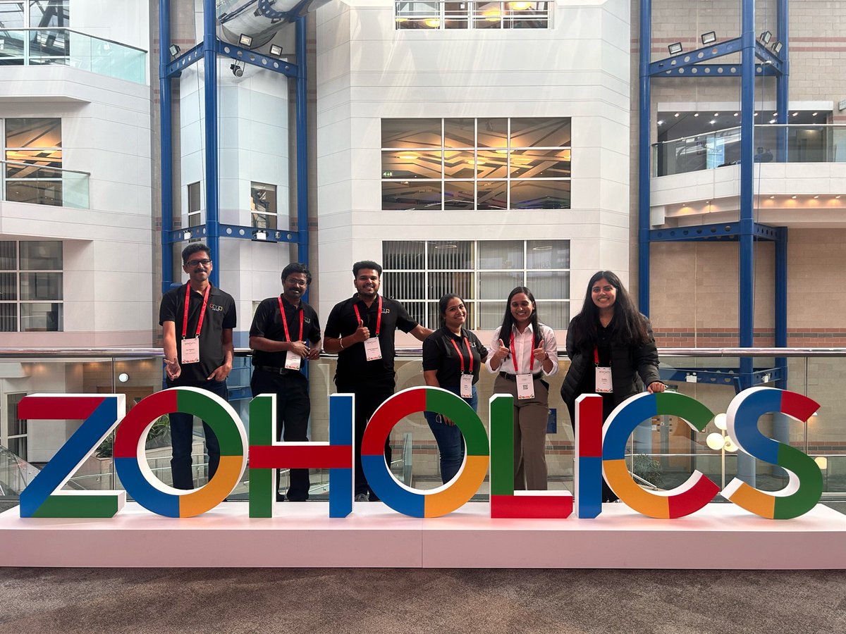 ZohoCreator's tweet image. 🇬🇧 We had an exciting two days at @Zoholics UK filled with workshops, one-on-one sessions, and engaging conversations at our booth. The workshop track ended with a graduation ceremony celebrating participants who completed the program.
Our Director of Product Management, Charles…