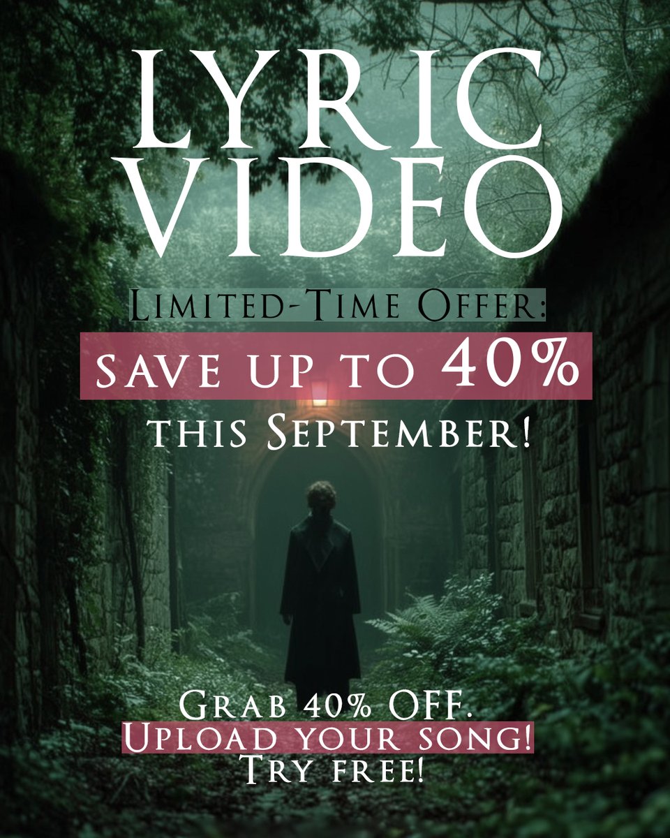 mladeproduction's tweet image. Sharing a little September magic—up to 40% off if you want in. 

Hit me up if you are interested.

#lyricvideo #lyricvideoproduction #lyricvideomaker #lyricvideocreator #lyricvideocompany #animationstudio #recordlabel #musicpromotion