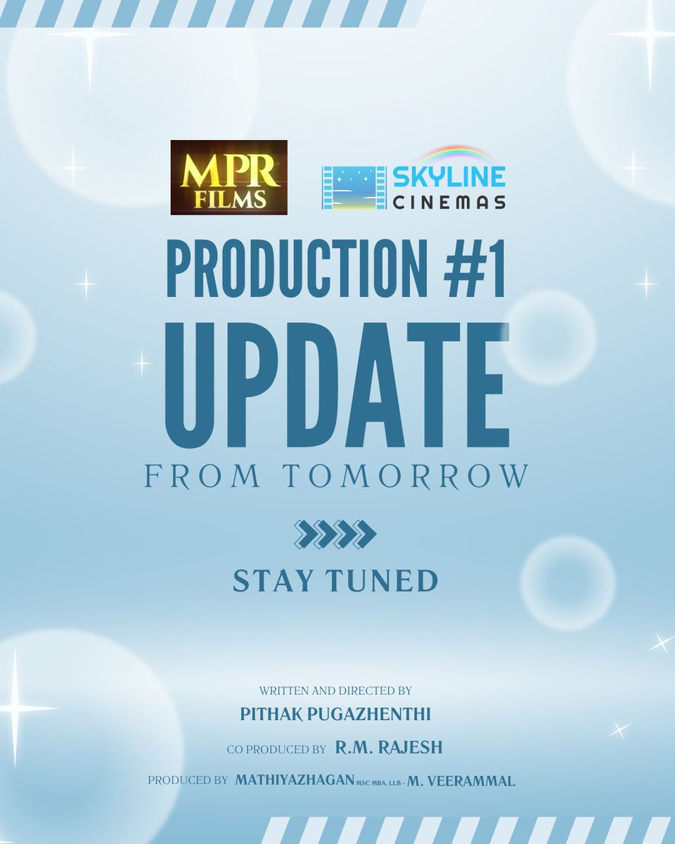 idiamondbabu's tweet image. Join us with the journey of crime thriller😱

#MPRFilms #SkylineCinemas debut #ProductionNo1, first look &amp;amp; title update from tomorrow.

Director #PithaakPugzhenthi

@shanuprasath
@DhruvanMano
@MeenakshiGovin2
@ManoSinger_offl
@studio9_Suresh
@Vidya_actresss
@kabalivishwanth