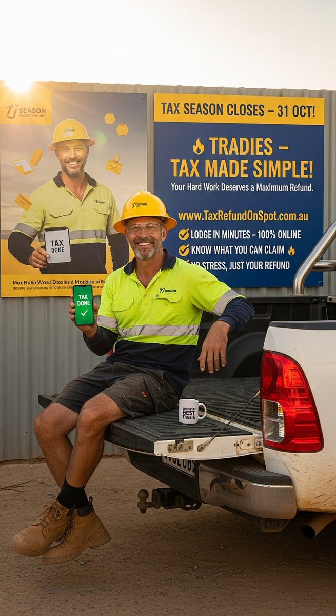 TaxRefundOnSpot's tweet image. TAX SEASON CLOSES - 31 OCT! TRADIESW - TAX MADE SIMPLE!
#taxmadesimple #TaxCompliance2025 #TaxRefund  #BeforeAndAfter #EcommerceSucces