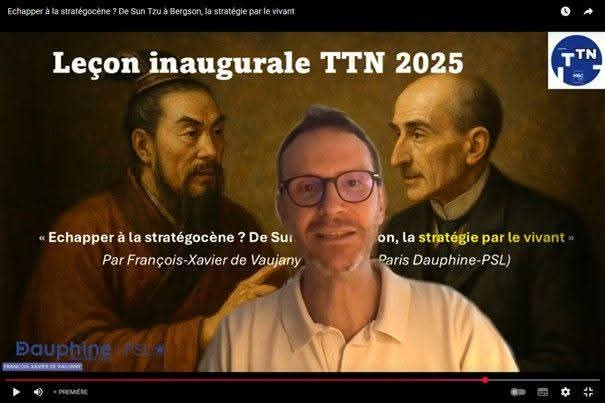 📲 La leçon inaugurale du cours TTN 2025 est en ligne ! 🔎 "Echapper à la stratégocène ? De Sun Tzu à Bergson, la stratégie par le vivant" : lnkd.in/eEpzjbsp La note préparatoire est également disponible sur le lien suivant : lnkd.in/e5_TmRcW #futureofworkttn2025