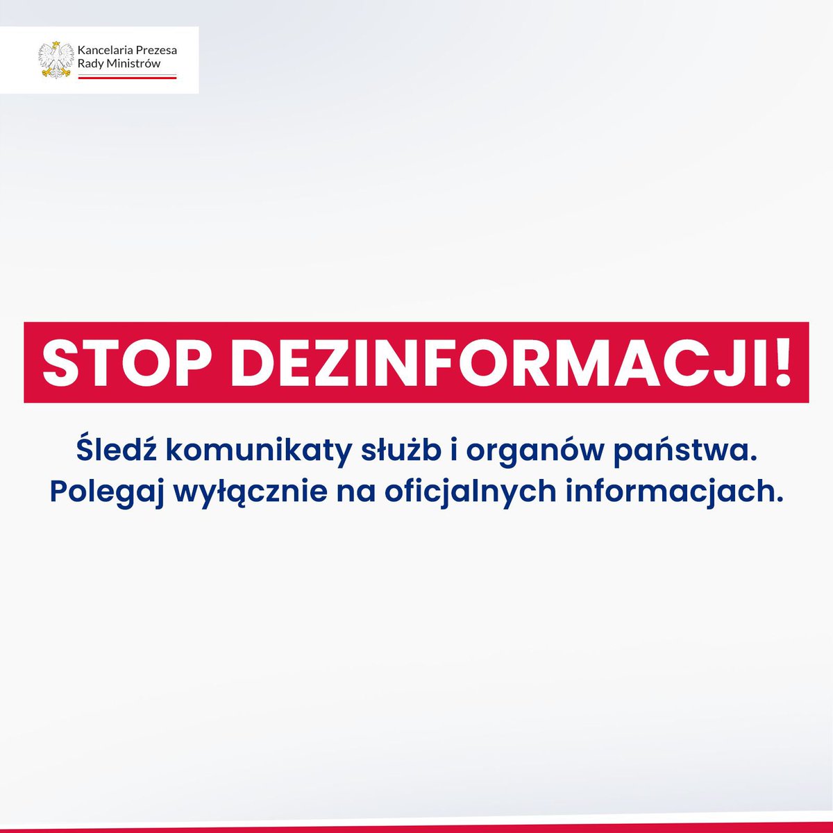 🛑 STOP DEZINFORMACJI! 

Polegaj wyłącznie na oficjalnych komunikatach wojska i służb państwa!