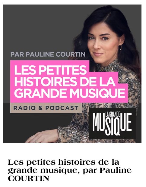Retrouvez-moi sur @LaGrdeMusique , la radio 100% musique classique !
Dans ma chronique « Les petites histoires de la grande musique », je vous emmène découvrir anecdotes, secrets et surprises autour des plus grands compositeurs et de leurs œuvres.