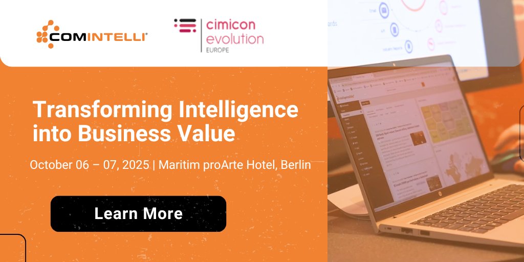 Join us at CiMiCON Europe in Berlin, where we’ll explore “Transforming Intelligence into Business Value.” 

Learn more:ow.ly/Zm7L50WHxwS