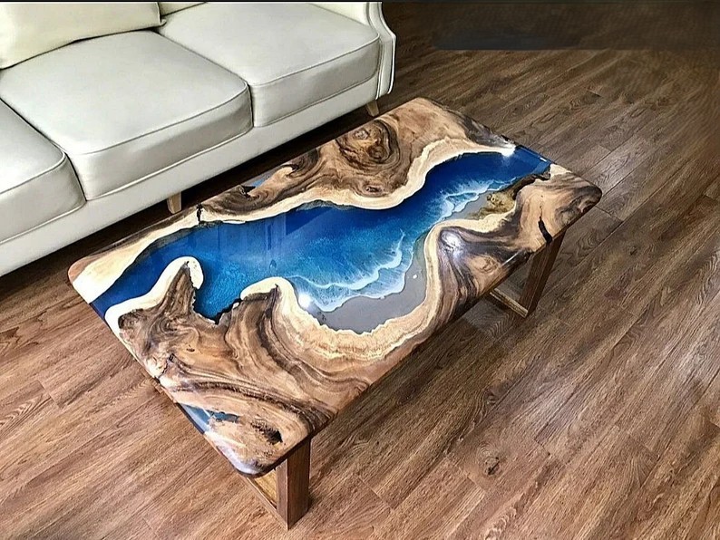 Unique Epoxy Resin Dining Table, Epoxy Counter Top, Resin Coffee  Table, Handmade Wooden Furniture, Personalized Room Decor, Gift  Wood  Table #coffeetable