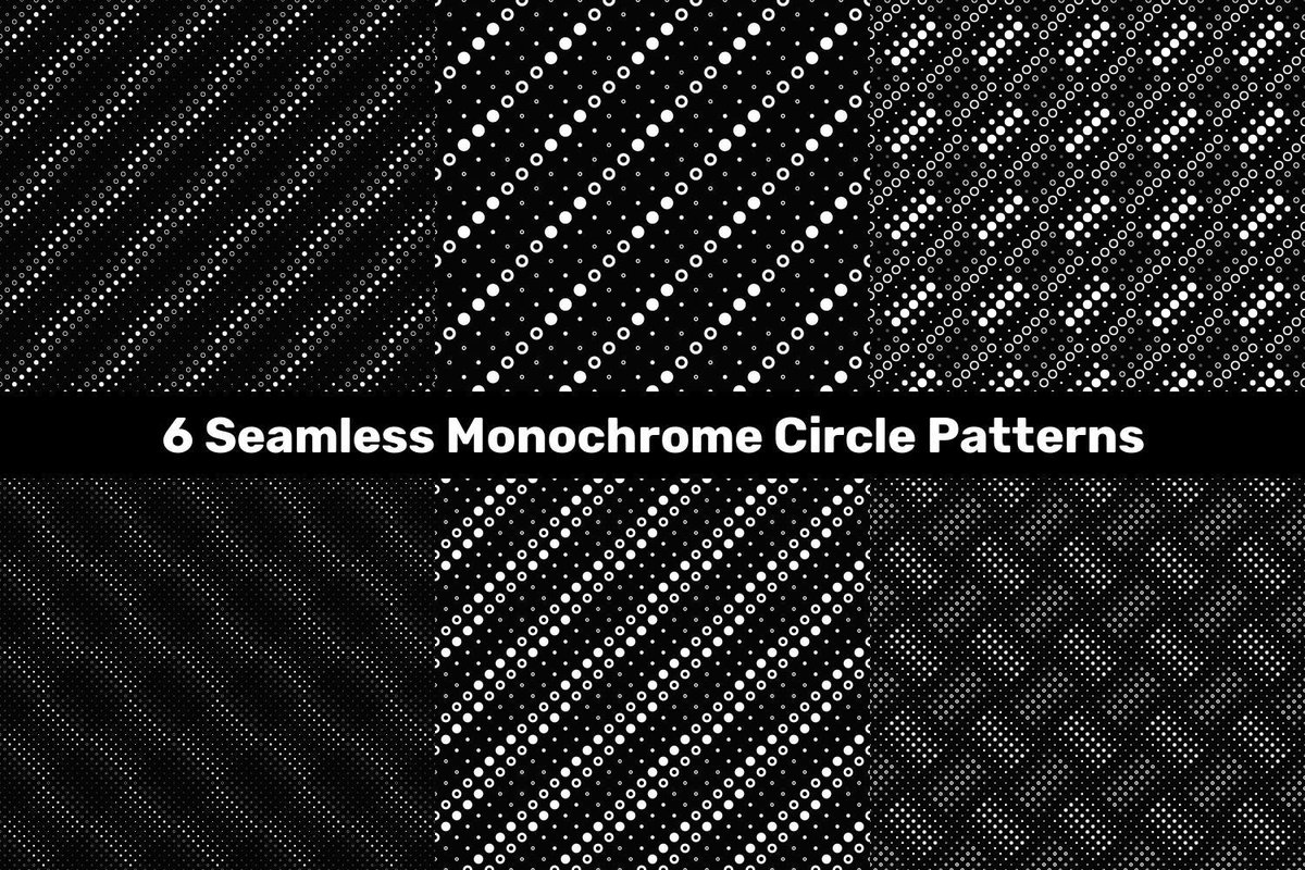 DavidZydd's tweet image. 6 Seamless Monochrome Circle Patterns Graphic creativefabrica.com/product/6-seam… #DavidZyddVectors  #VectorPatternSet #MonochromePattern #Monochrome #RepeatingPatternSet #PatternVectorSet #Circles #VectorPattern #CirclePattern #Circle