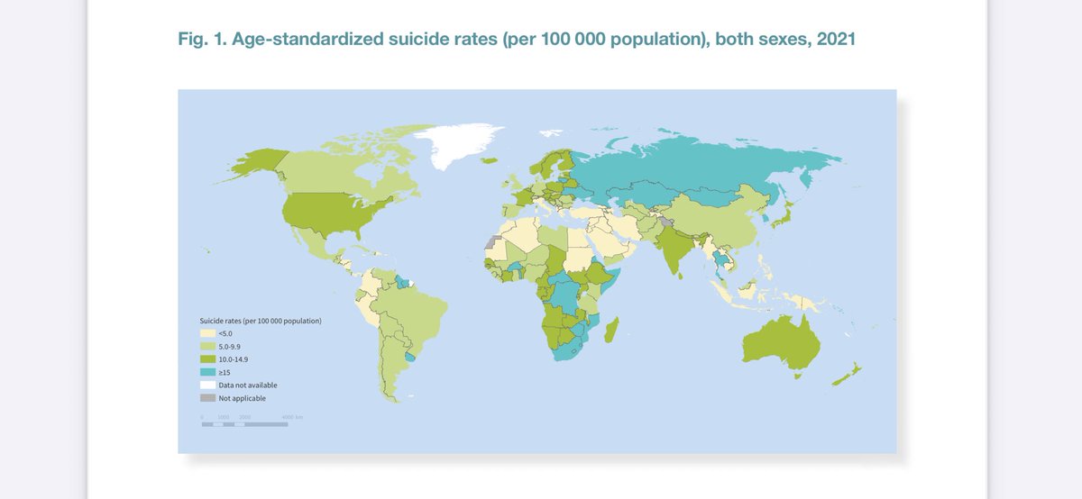 It’s #WorldSuicidePreventionDay.

Suicide is a global challenge, accounting for over 700,000 deaths annually. 

Suicide rates vary around the world.

Over 70% of suicides occur in low &amp; middle income countries. 

<a href="/WHO/">World Health Organization (WHO)</a> data.