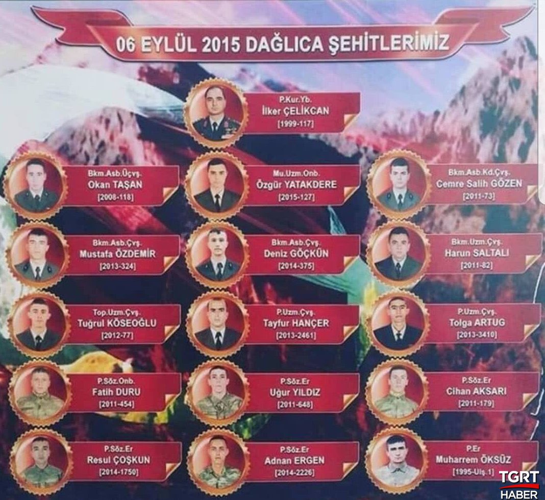 LibyaOperasyonu's tweet photo. Dağlıca Şehitlerimizi saygı, sevgi ve minnetle anıyoruz!

6 Eylül 2015 https://t.co/KL1q69scG5