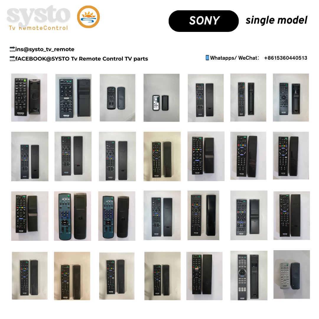 SystoRemote's tweet image. Support customization👇SONY  Single model👇
Multiple models are available for selection.More models can be customized.
🔗systo.hk
🔗linktr.ee/SystoOfficial
📱WhatsApp/WeChat：8615360440513
#tv #tvremotecontrol #tvremote #customized #remotecontrol #IntelligentLife