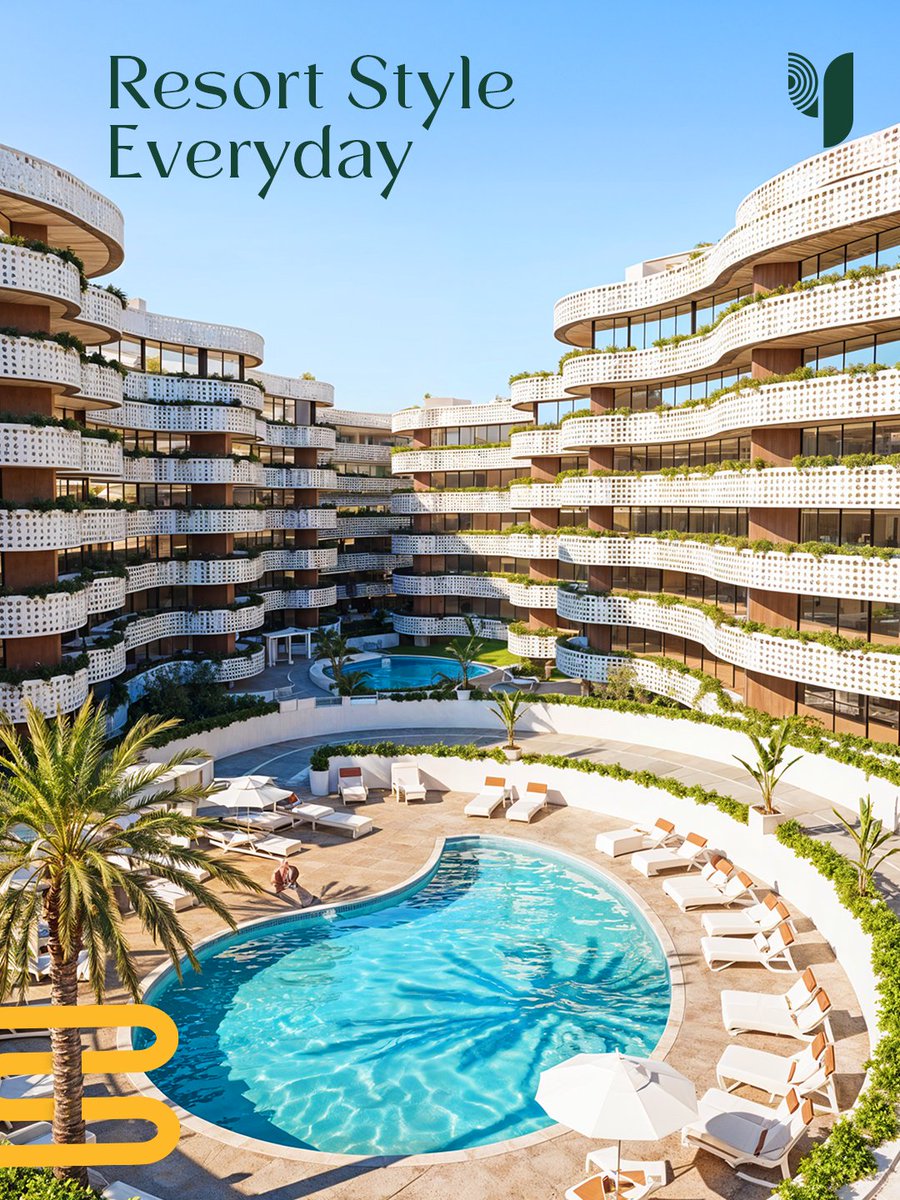 Imagine pools, gardens, and terraces at your doorstep. At Yenaier, everyday life feels like a resort escape. 🌴 #ResortLiving