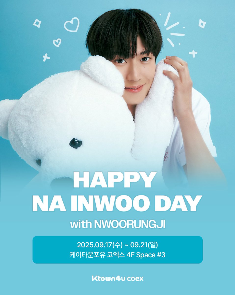 HAPPY NA INWOO DAY with NWOORUNGJI
#케타포코엑스 생일 카페 오픈 🎂

📆 25.09.17 (수) ~ 25.09.21 (일)
📍케타포 코엑스 4F

𝒄𝒐𝒎𝒊𝒏𝒈 𝒔𝒐𝒐𝒏 =͟͟͞͞➳❥

📢자세한 일정 및 내용은 추후 공지 예정입니다

#나인우 #NAINWOO  #ナイヌ
#누룽지 #NWOORUNGJI