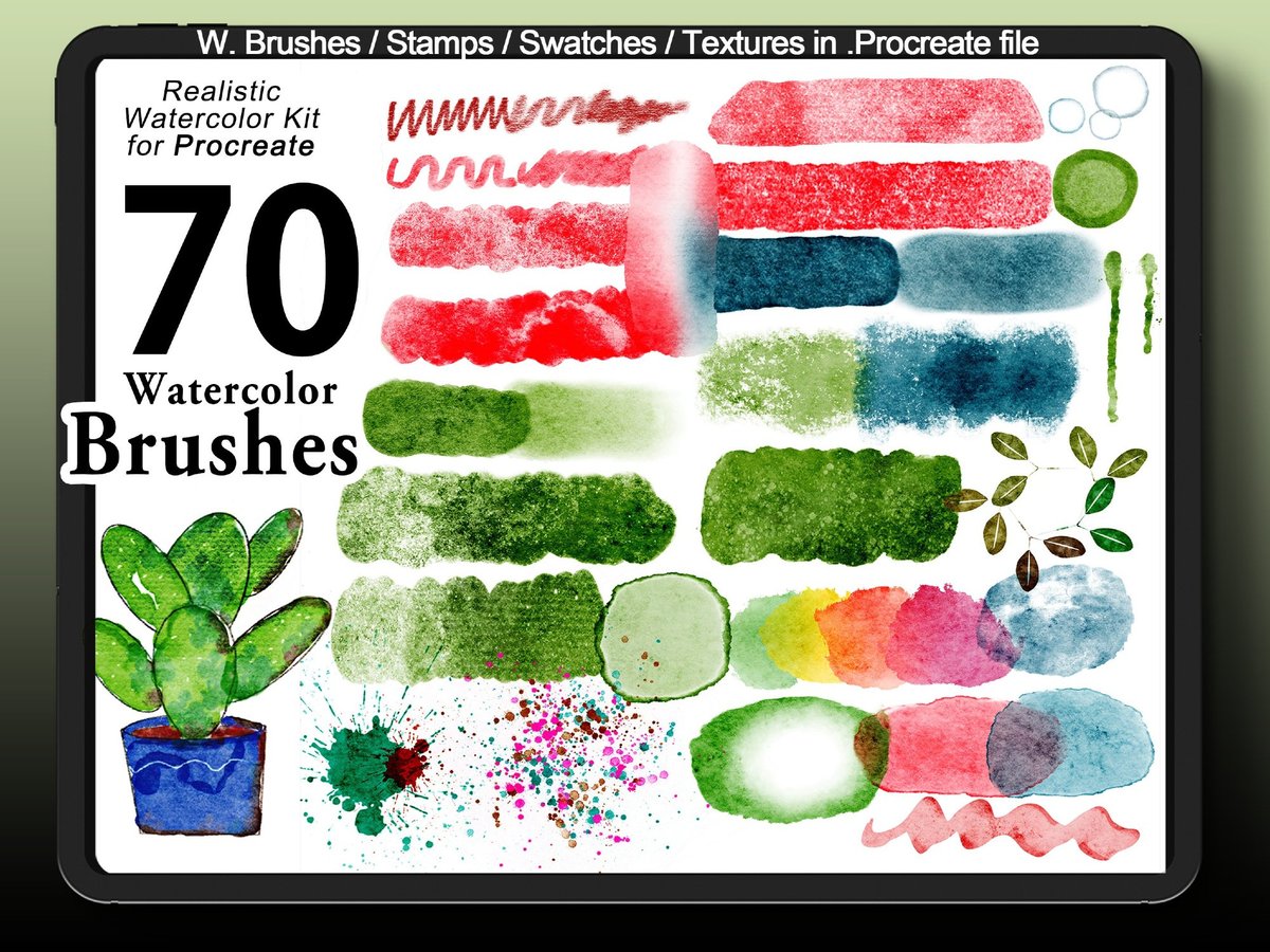 procreatebrushh's tweet image. 50% off for a limited time 📢
#Procreate Watercolor Brushes Set 🎨   

Link: moonchildwallart.etsy.com   

TOTAL = 70 brushes &amp;amp;  • Textures in .procreate file • 1 .swatches file

#digitalpainting  #procreateart #digitalart #illustrations #procreatebrushes #watercolor