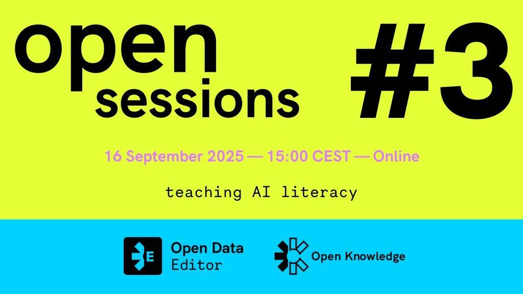 OKFN's tweet image. 🤨 How to build #AI literacy as a collective strategy? Join the #OpenDataEditor community next week to share your learning strategies.
🗓️ 16 Sep
🕒 15:00 CEST
📍 Online
Register: blog.okfn.org/2025/07/18/joi…