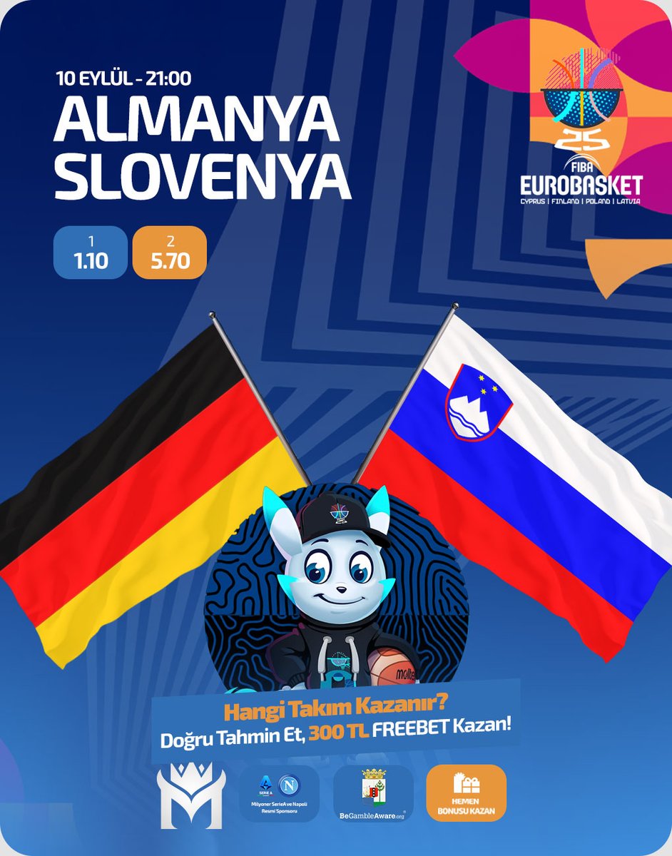 Milyoner_TR's tweet photo. ⚽️ #Almanya   vs. #Slovenya

📅 10 Eylül | ⏰21:00

🏟 Hangi Takım Kazanır ? 

💰 Doğru tahmin yapanlara 300 TL FREEBET / FREESPIN Hediye!💰

✅ Kullanıcı adını ve tahminini yaz
👥 3 arkadaşını etiketle
🔁 Gönderiyi RT'le https://t.co/kWghb34VQW