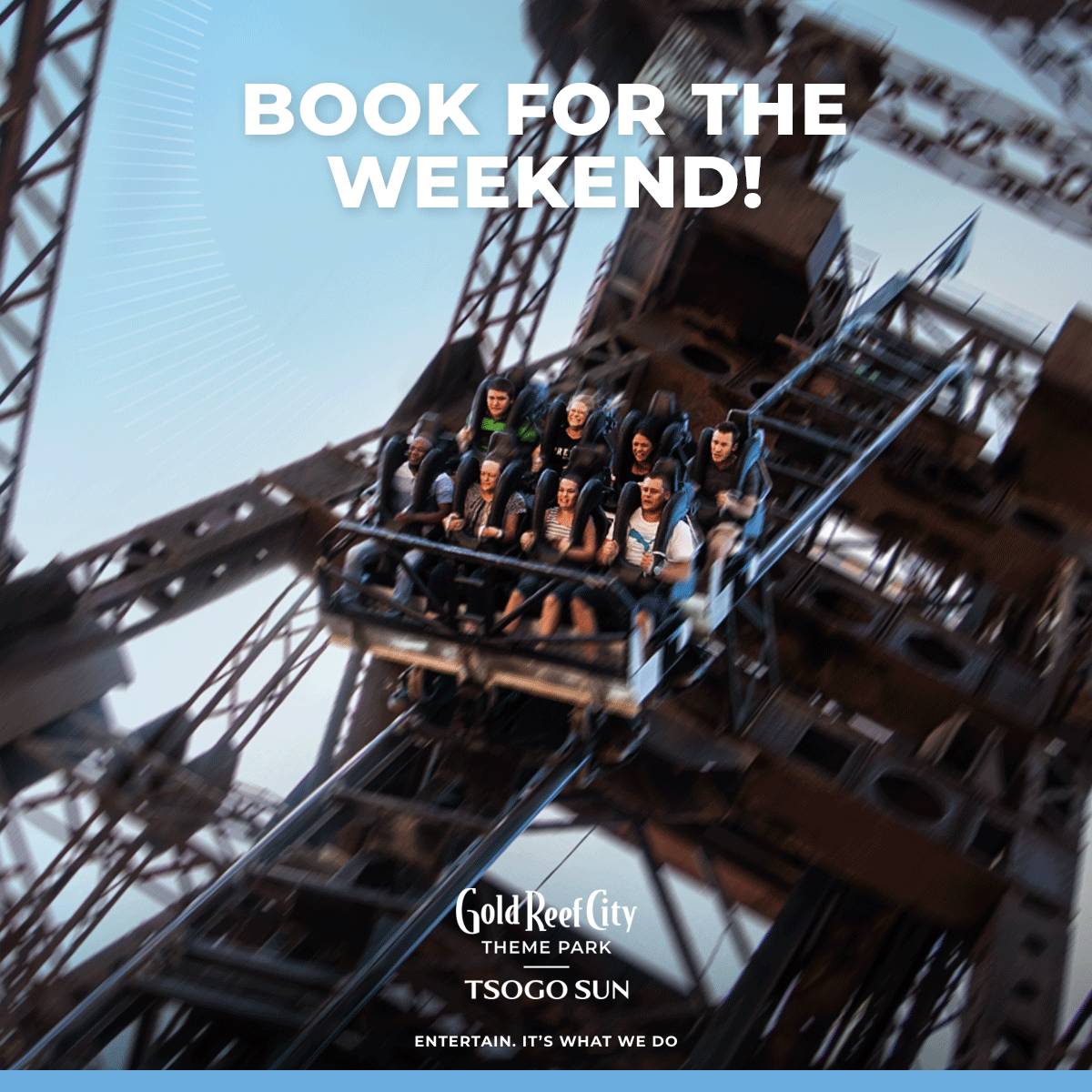Ready to have the time of your life?🎢
Gold Reef City is open from Wednesday - Sunday, and the thrills are calling your name! 🎉
High-speed rides, fairground treats, adventure, and memories captured with our action cameras are waiting for you! 📸
Book today  👉