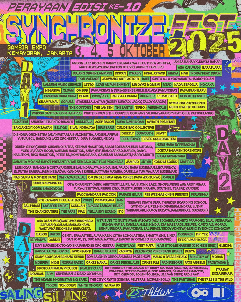 🔥FULL LINE UP SYNCHRONIZE FESTIVAL 2025🔥