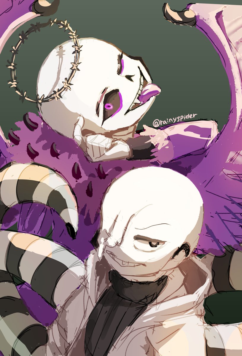 rainyspider's tweet photo. バックストーリー読んだ記念、Dead!Dream＆Dead!Nightmare　#Alphaverse https://t.co/J59aqKa8MK