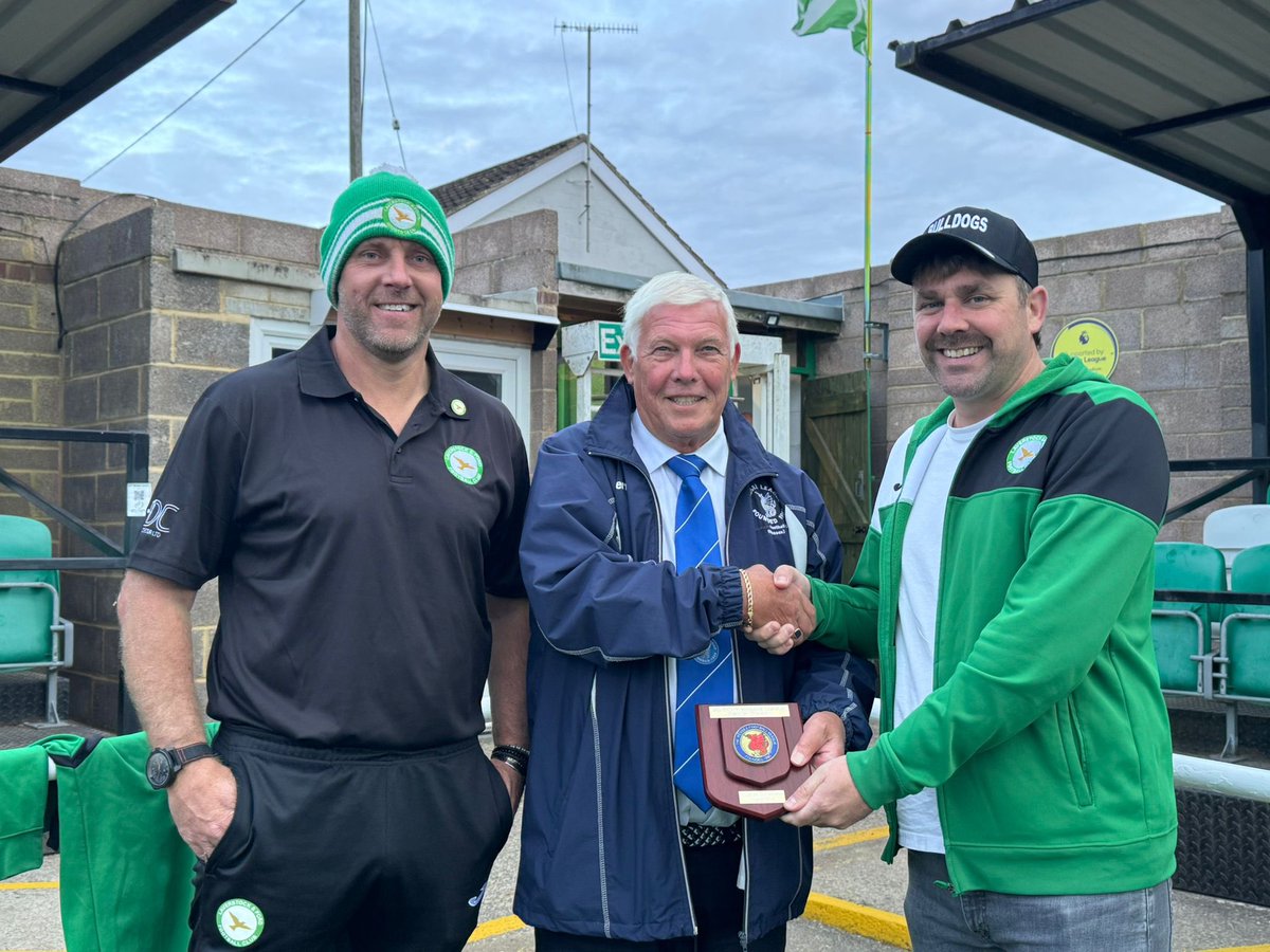 Before last night’s game, the club were awarded August’s <a href="/WessexLeague/">Velocity Wessex League</a> Club of the Month award! 

A credit to all the hard work from everyone involved on &amp; off the pitch down the Dell, led by our top team of Chairman <a href="/kristianjackG/">Kristian Guyatt</a> &amp; Vice Chairman <a href="/OstenstadEgil/">Danielthebionic🪑🧔🦿🦾</a> 

Up the