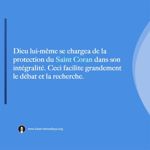IslamAMC_org's tweet photo. Dieu lui-même se chargea ainsi de la protection du Saint Coran dans son intégralité. #SaintCoran #Islampourlapaix https://t.co/T6VsT0zXb3