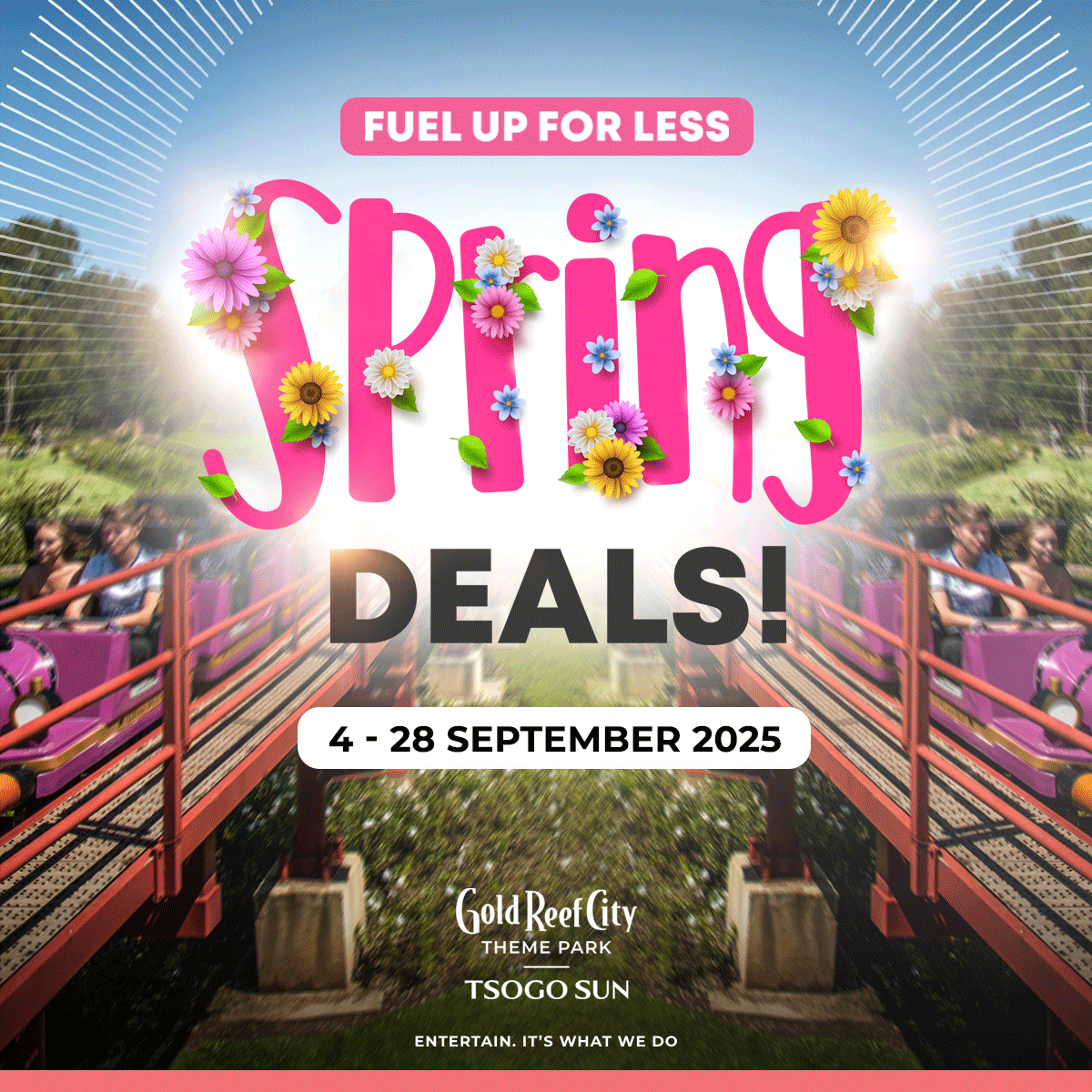 Sweet deals are BLOOMING across the Theme Park!
Fuel up for less with mouth-watering spring food deals, such as 5 Chilli Cheese Nuggets FREE when you buy a Chicken Burger Combo at Mochachos 🍔 or a FREE vanilla ice cream added when you buy a Stick Waffle at iScream!

4 – 28