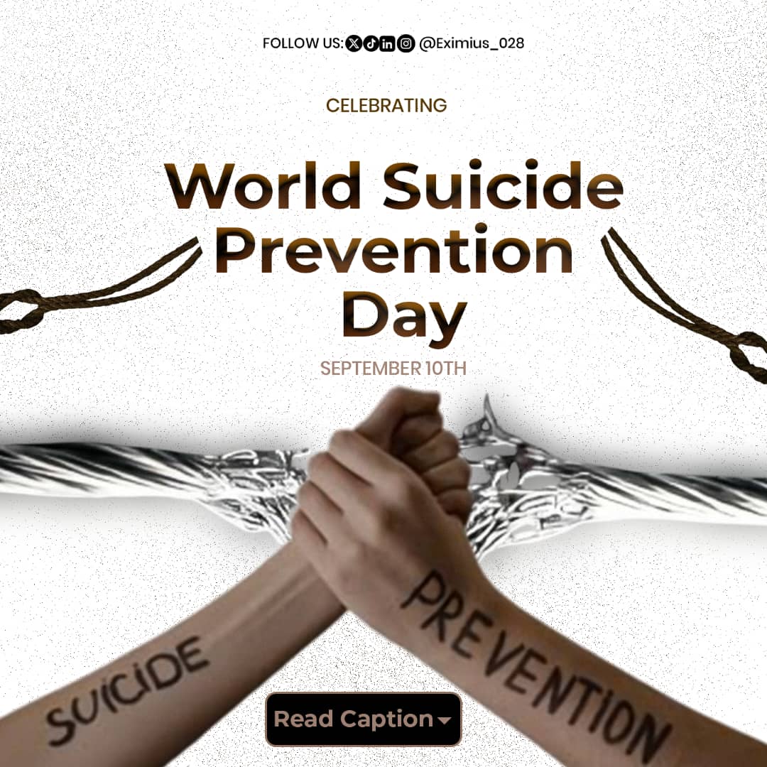 Eximius_028's tweet photo. WORLD SUICIDE PREVENTION DAY- Creating Hope Through Action.
10TH SEPTEMBER, 2025

In every year, 10th September is a day observed as World Suicide Prevention Day, to create awareness about this global crisis- suicide- through various media and mass awareness programs. https://t.co/pwHCFdKvRP