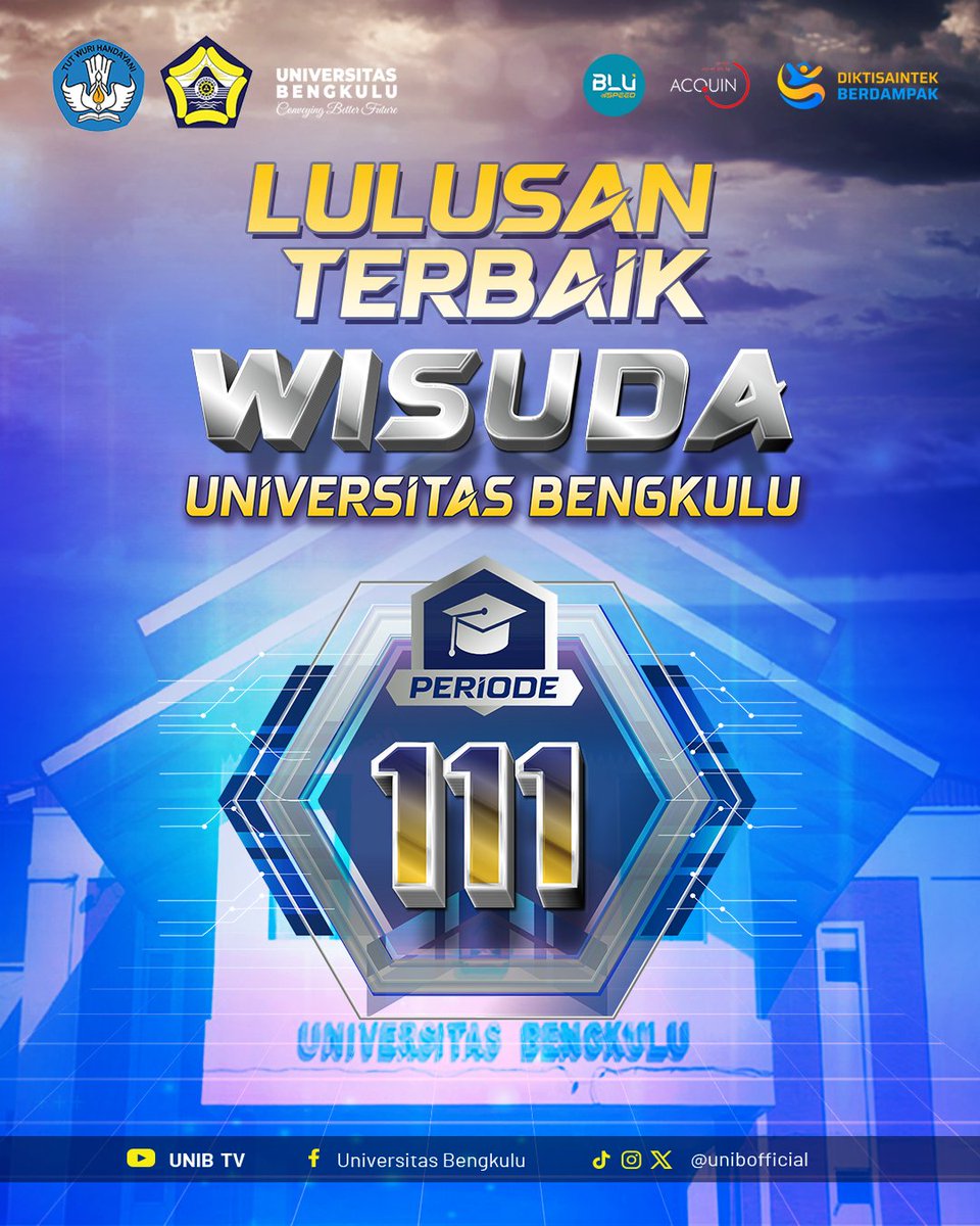 unibofficial's tweet image. Lulusan Terbaik Wisuda Periode ke-111 Universitas Bengkulu

Selamat dan Sukses kepada para wisudawan Periode ke-111 Universitas Bengkulu

#wisudaunib111 #unib #unibofficial #universitasbengkulu