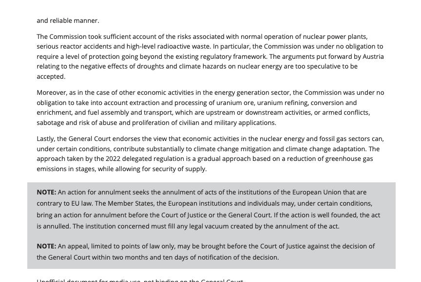 AnnaHbrt's tweet photo. “Nuclear energy and fossil gas sectors can, under certain conditions, contribute substantially to climate change mitigation and adaptation.”
2/2 https://t.co/7SVlxnsrTn