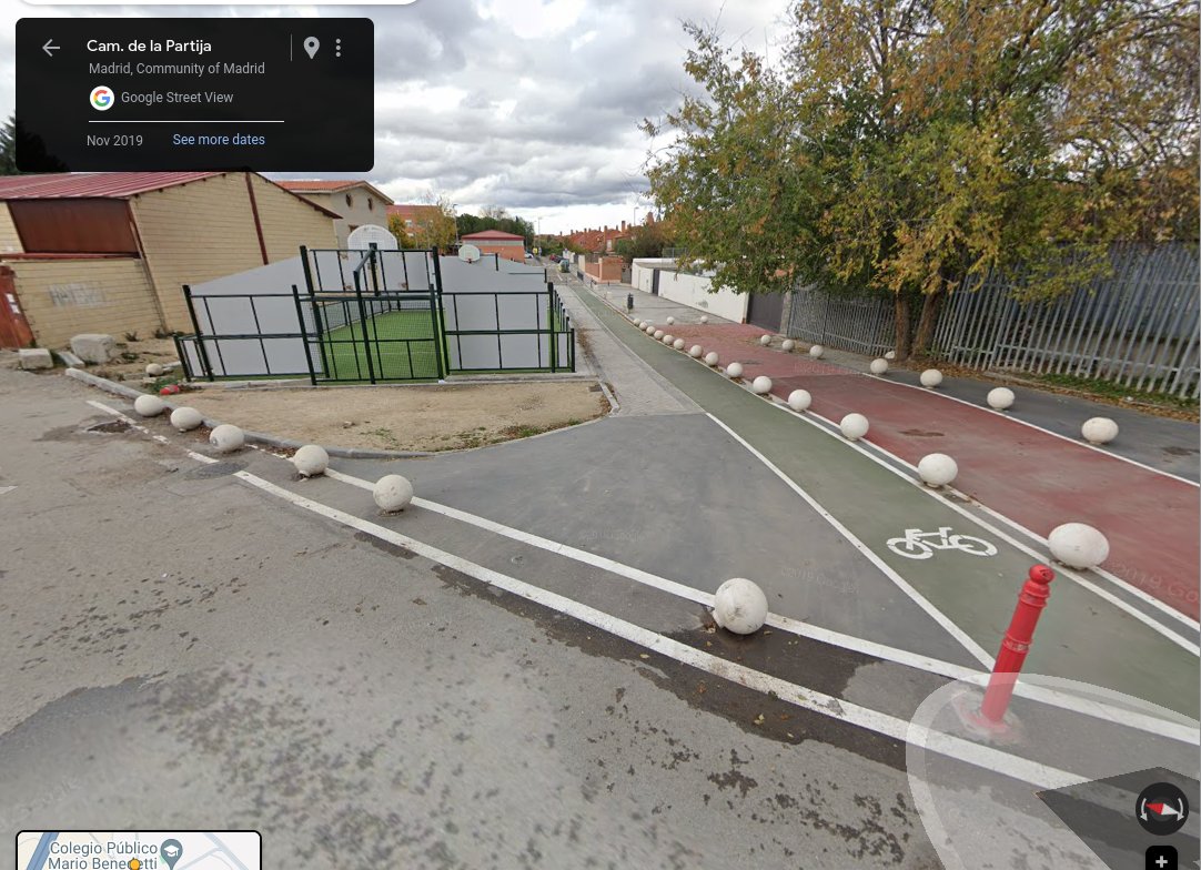 Recordemos que en Rivas Izquierda Unida creó un carril bici falso de 50m de largo para impedir que entrasen coches desde  la Cañada Real.