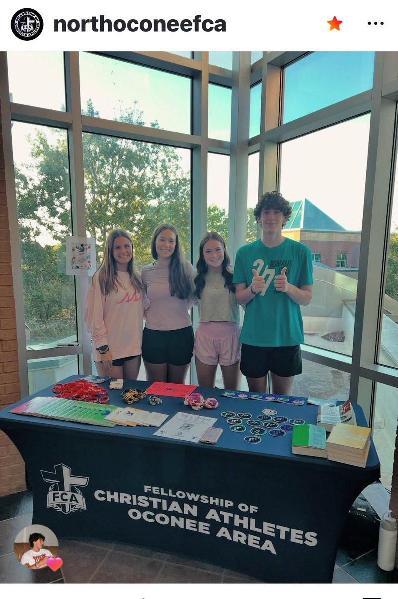 Come by the FCA table at this week's club fair at North Oconee HS to learn more about us!