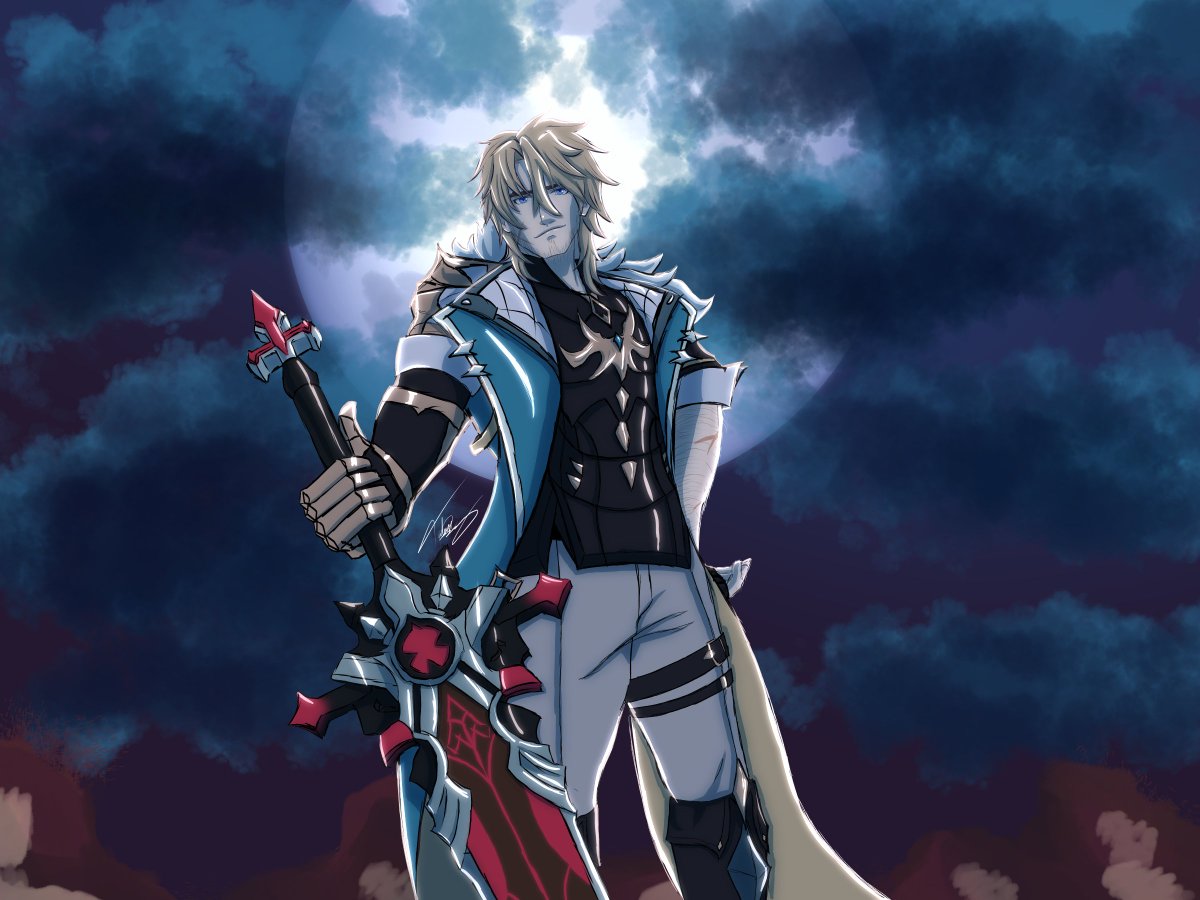 ASoulessCorpse's tweet image. AND NOW HE IS GOING TO STEAL THE MOON
#Genshin #art #Varka #Nodkrai #Genshin_Impact