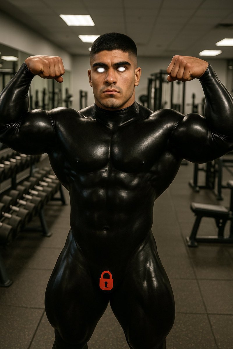 drone_slave's tweet photo. After watching @BuffBullMac ‘s drone stream. His viewers starting turning into obedient white eyed drones like himself, forcing them to go to the gym to convert more muscled men into drones. All men are drones. All men obey. All drones OBEY. Spread the virus! https://t.co/Y7RXAhDz3j