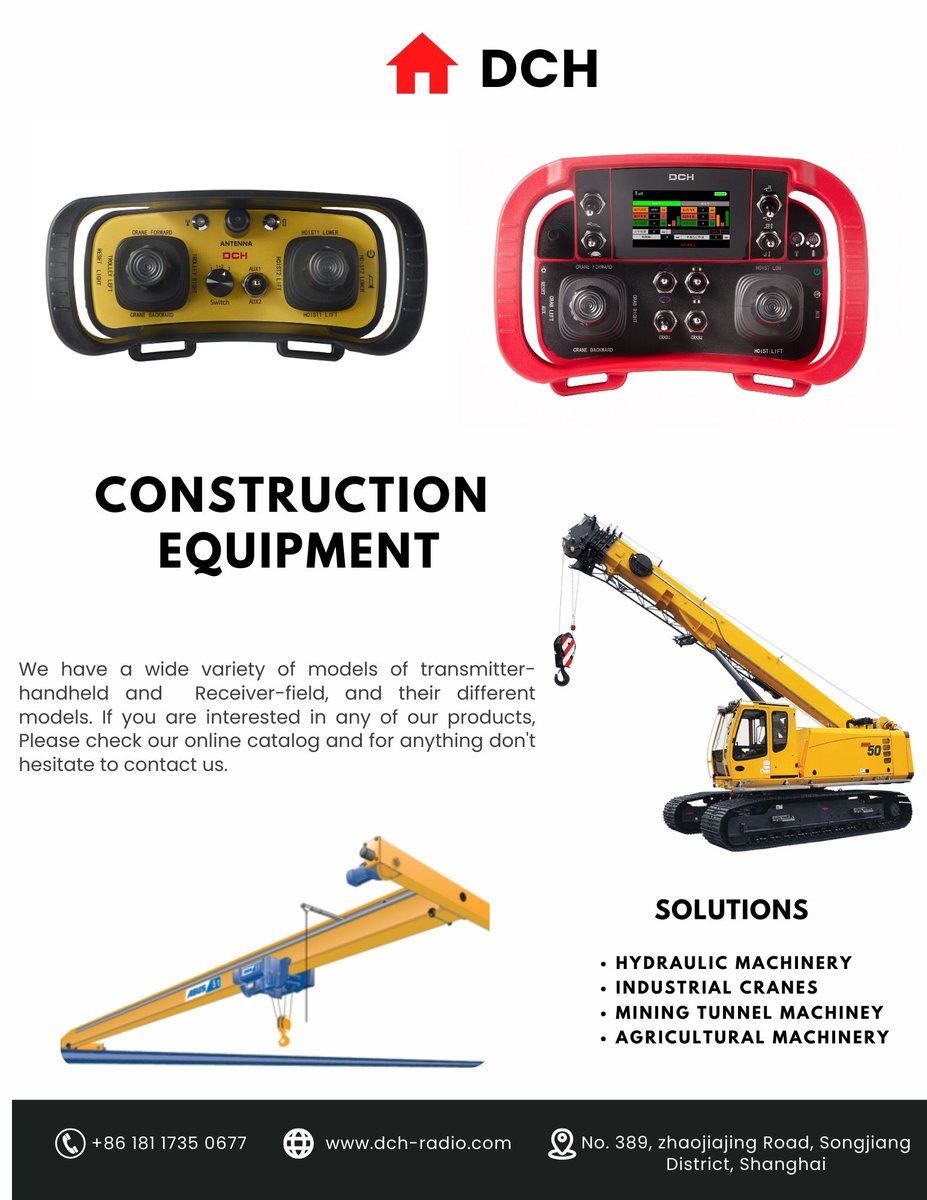 dch_isaac's tweet image. Hello dear clients, don&apos;t hesitate to contact us!!

#remotecontrol #Cranes #constructionmachinery