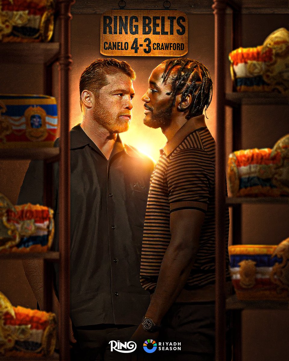 Canelo Alvarez and Terence Crawford are no strangers to holding Ring Magazine gold 🏆 

#CaneloCrawford live on Netflix l #RiyadhSeasonCard | <a href="/RiyadhSeason/">موسم الرياض | Riyadh Season</a> | Sept 13th 🥊