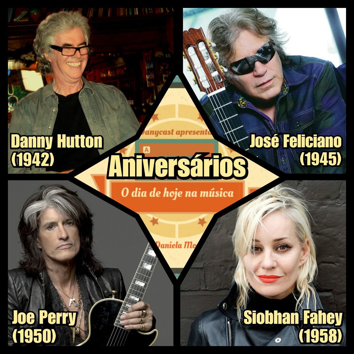Edição 10 de setembro! 🎶
#danycast #thisdayinmusic #hojenamúsica #dannyhutton #threedognight #josefeliciano #joeperry #aerosmith #siobhanfahey #bananarama