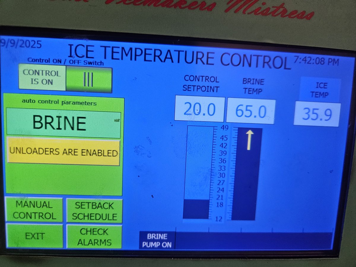 Here we go again!
Fired up the compressors tonight <a href="/Mississauguagcc/">The Mississaugua Golf and Country Club</a> 
Let the install begin.....so looking forward to another season!

#letsgo!
#curling
#grindtime
#lifeasanicetech 
Try curling this winter! You will love it!