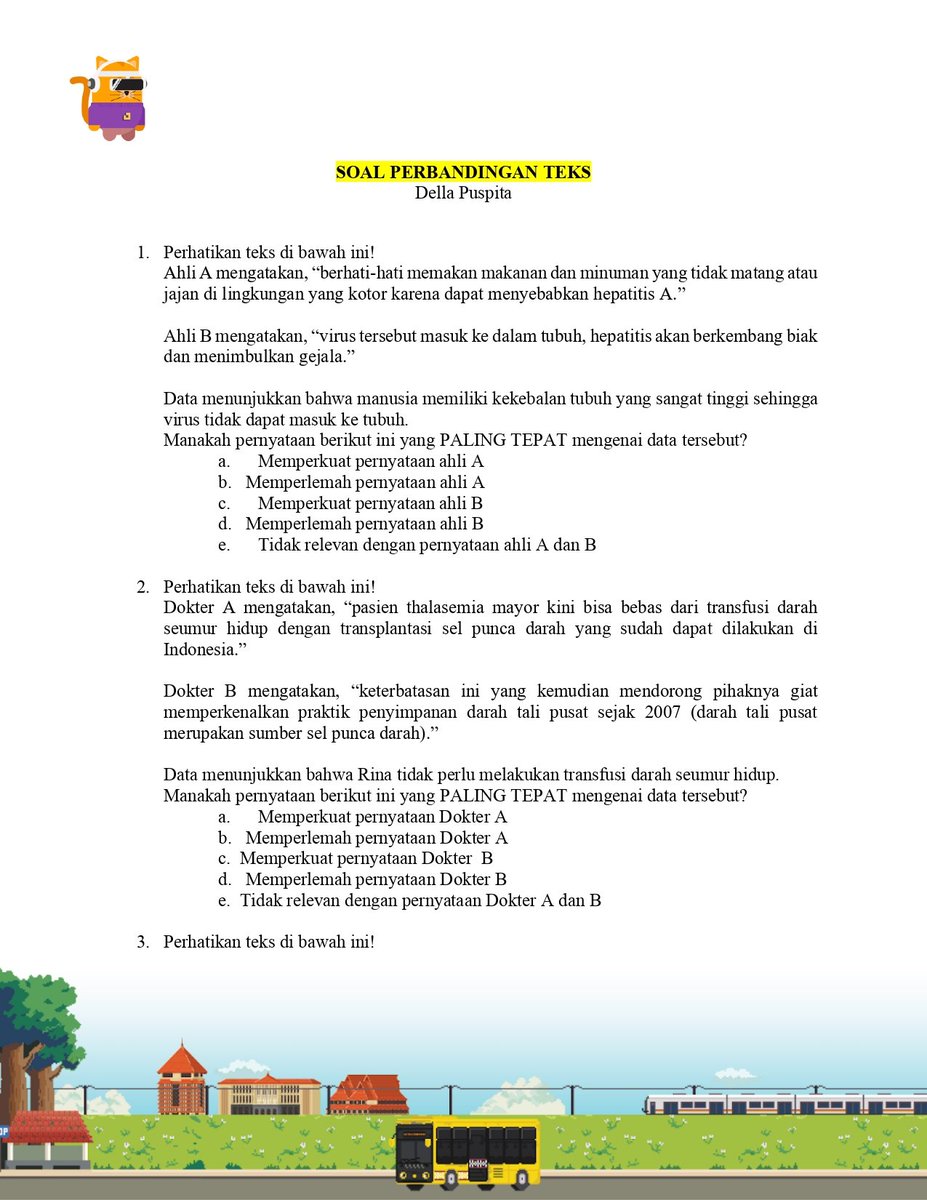 ayigoesptn's tweet photo. 🌟 Soal fundamental logika [Perbandingan Teks]
✅ janlup like &amp; RT, Follow for more‼️

📚 link saluran belajar gratis (update latsol, tryout, materi dll):
https://t.co/a7KuugkGtx
👥 link grup diskusi PTN 2026 :
https://t.co/kyzudNrTJf

#studywithayi #AMBISVERSE #PTN2026 #UTBK https://t.co/rgQdi9MRol