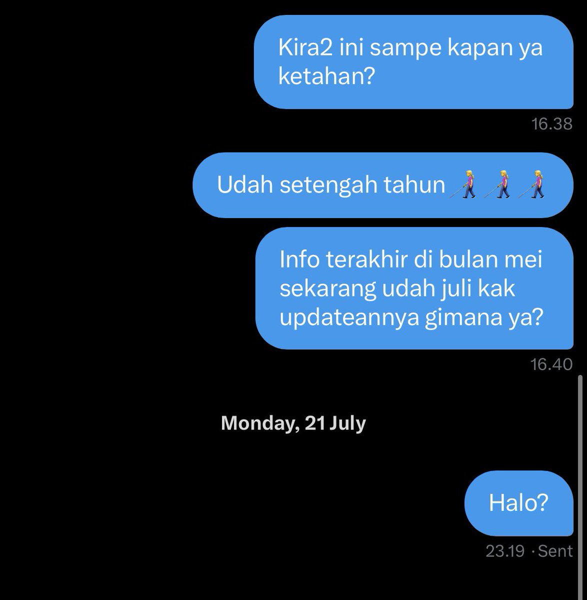HATI HATI MOOTS JGN JAJAN DISINI ‼️

Order item buat kado ulta temen lewat go ini dr october tahun lalu sampe sekarang gada kabar, selama ini kalo dm jarang dibalas dan terakhir infonya dibecuk tiba2 dikabarin mau refund tapi cuman 20% setelah SETAHUN TANPA KABAR YANG JELAS!