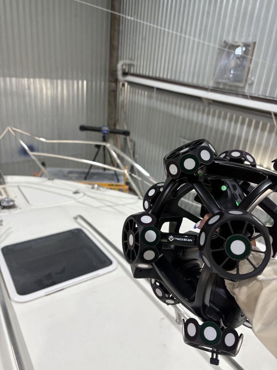 Scantech3D's tweet image. A boat scanned on land—no markers, no wires.
With our TrackScan Sharp S, every detail was captured: from bolt positions on the railings to key components.
Fast, precise 3D data gave the rebuild a head start.
👉 3d-scantech.com/product/tracks…
#3DScanning #MarineEngineering