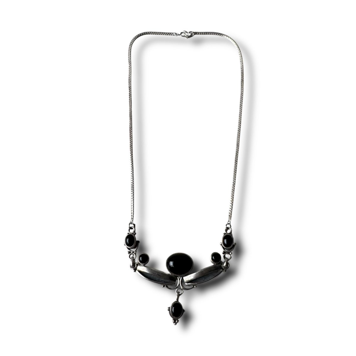 【eL+1】Stone Lang Necklace ブラック おねさん black stone necklace | joie