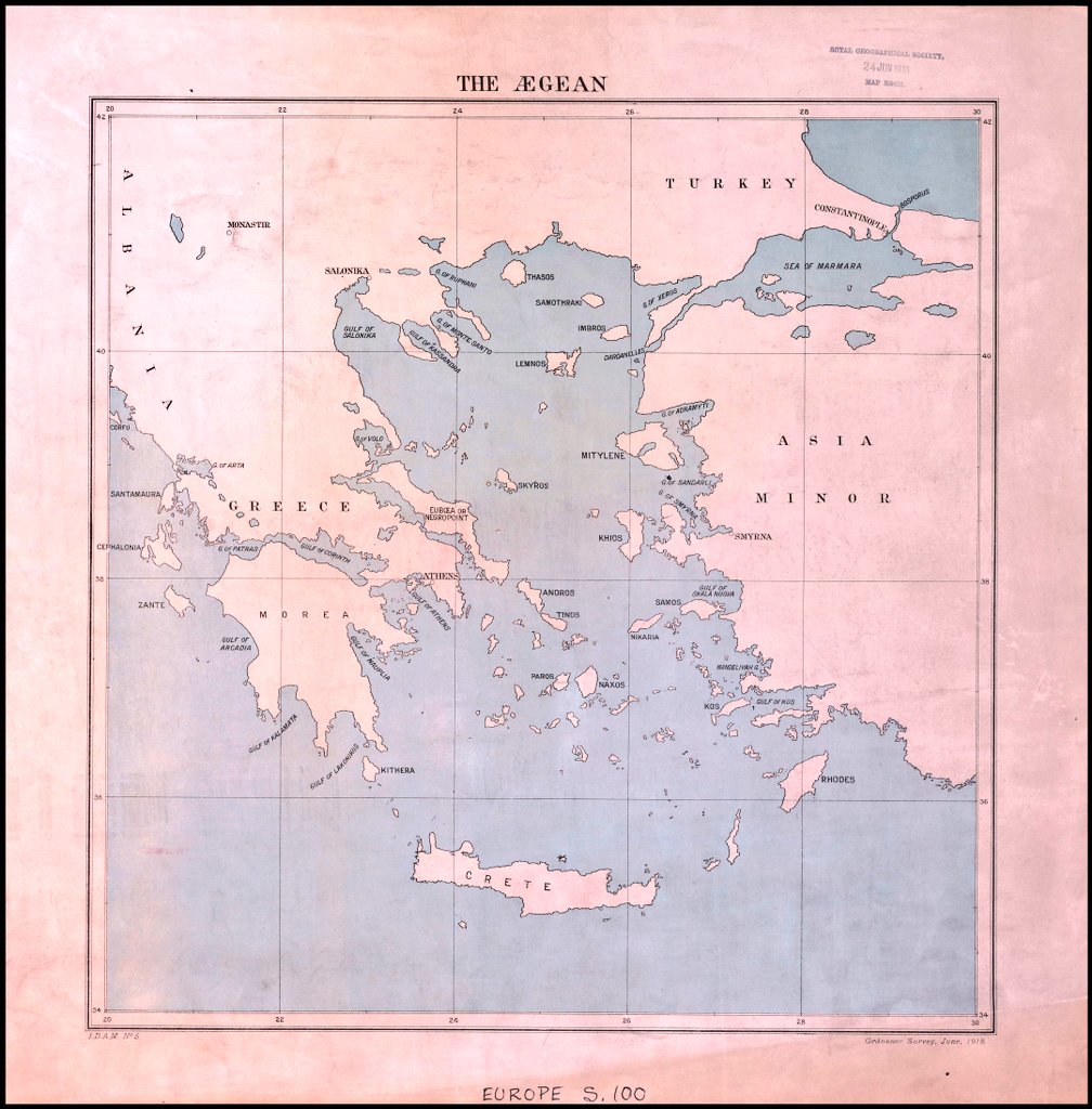 The Aegean, 1918