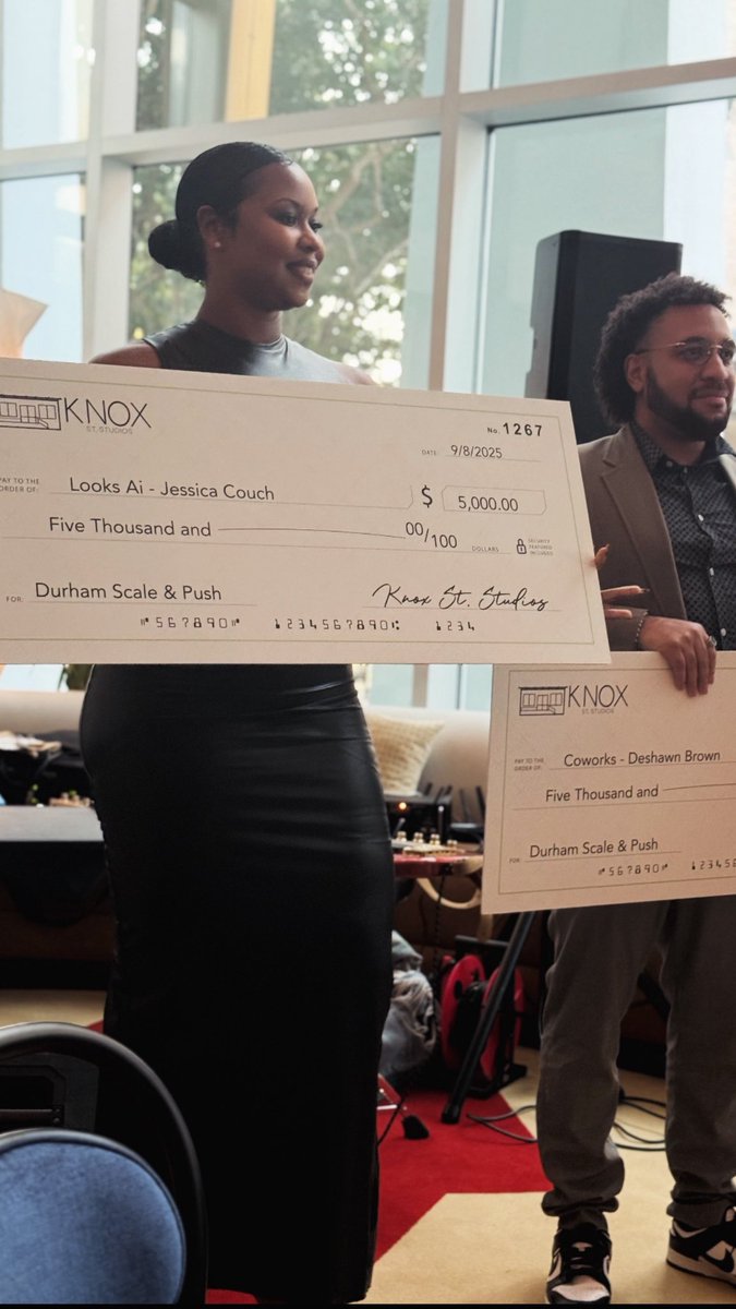 I received my first piece of capital toward my Fashion Tech Ai project last night thanks to <a href="/WocstarCapital/">Wocstar Capital</a> . Even more amazing it happened in Durham NC, my home town. I’m
So grateful for every seed sown into my dream and for the community that supported. #fashiontech #ai